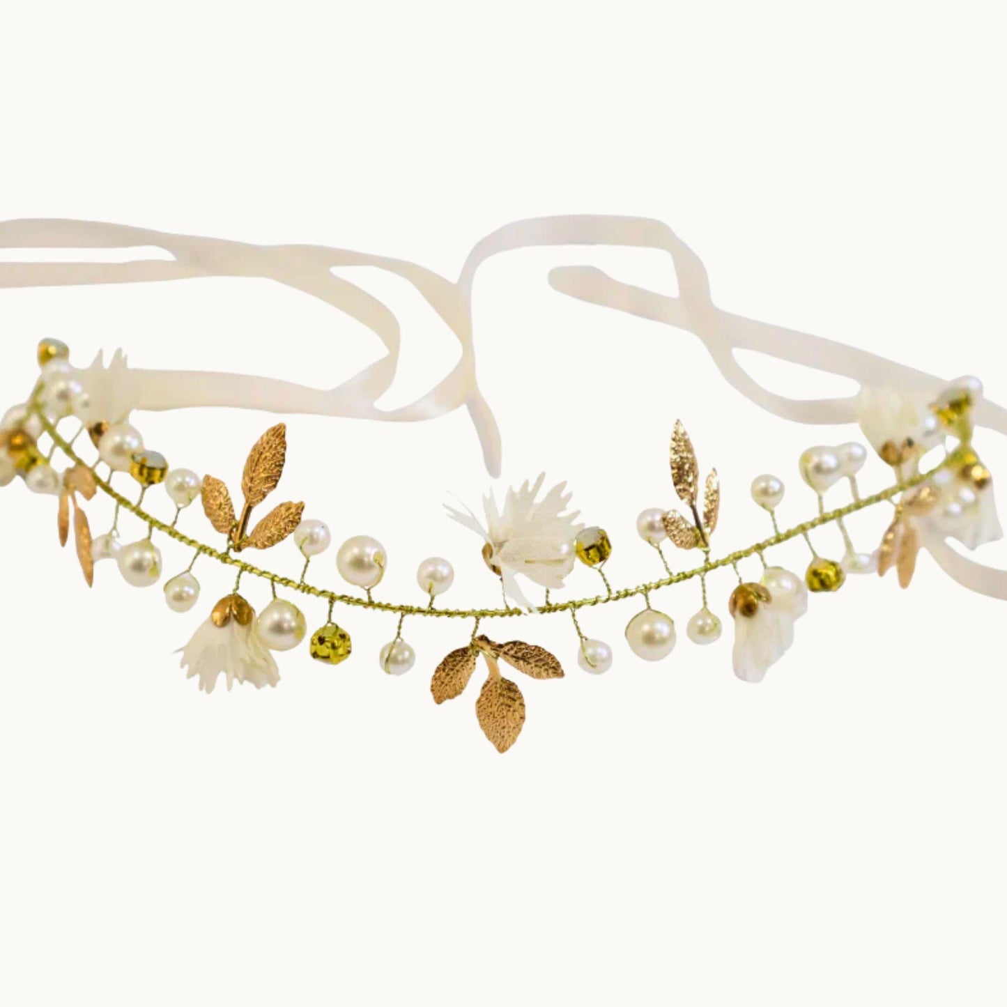 Floral Ribbon Wedding Headband