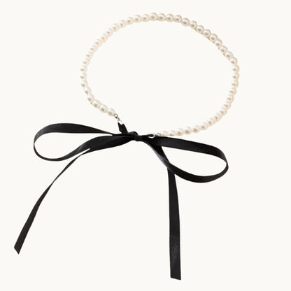 Ribbon Pearl Choker