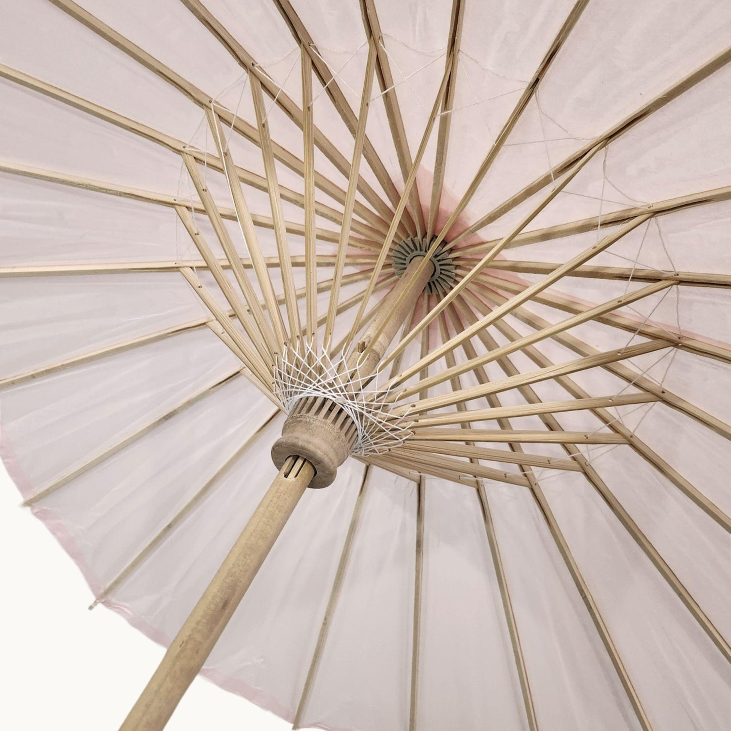 Blush Pink Heart Paper Parasol