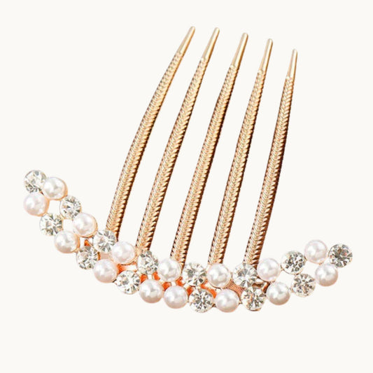 Pearl & Rhinestone Haircomb