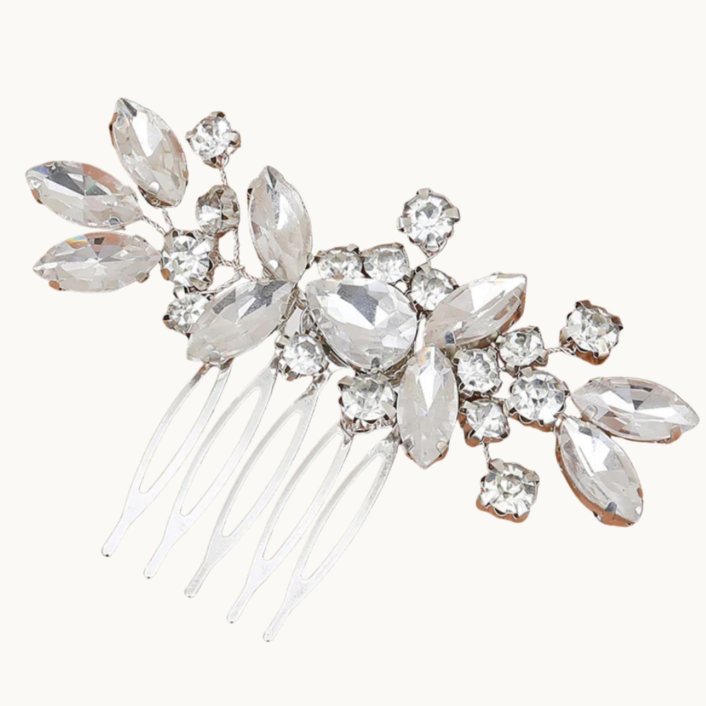 Silver Rhinestone Hair Comb