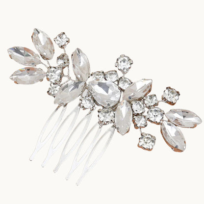 Silver Rhinestone Hair Comb