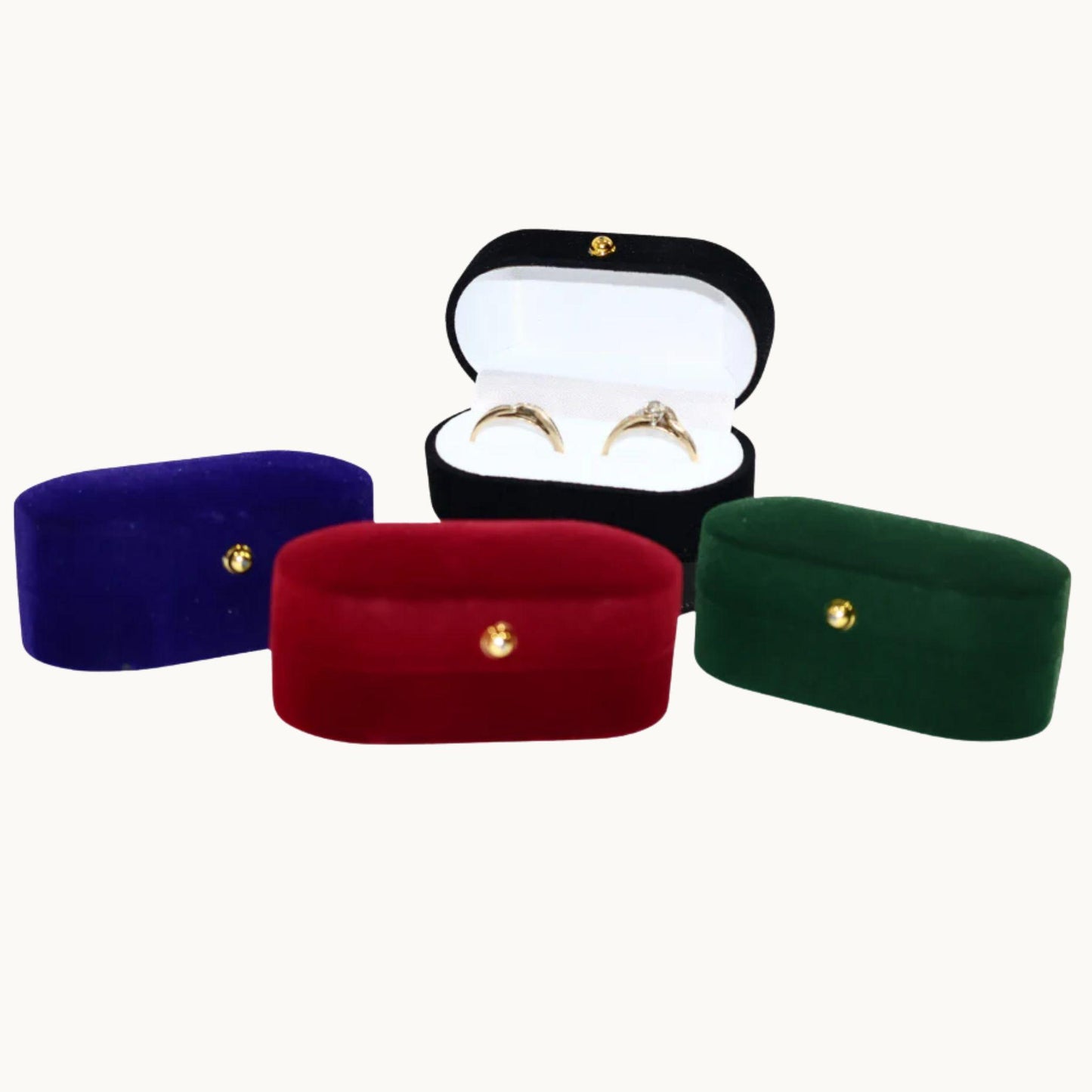 Velvet Double Ring Box