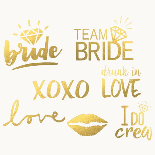 Bridal Party Temporary Tattoos