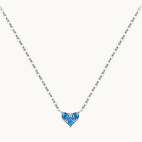 Two Sides, One Story: Double-Sided Heart Gemstone Necklace