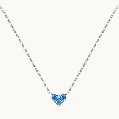Two Sides, One Story: Double-Sided Heart Gemstone Necklace