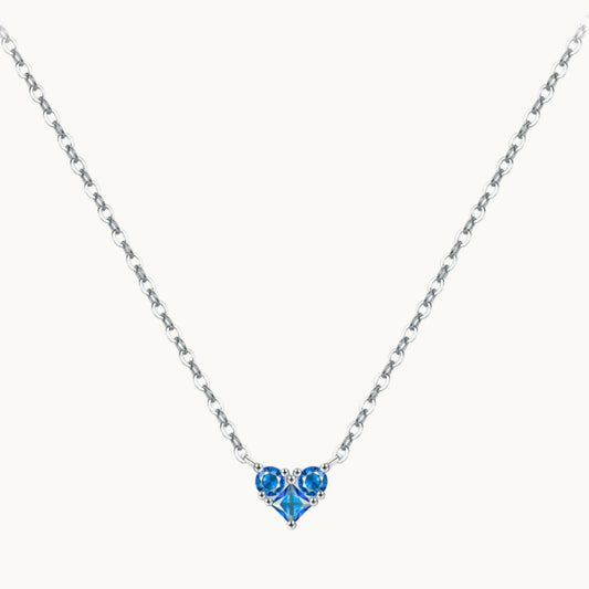 Two Sides, One Story: Double-Sided Heart Gemstone Necklace