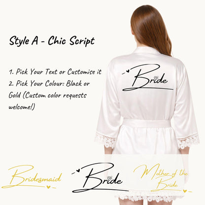 Soft Glam Moments: Floral Lace Bridal Robe for Effortless Wedding Morning Elegance