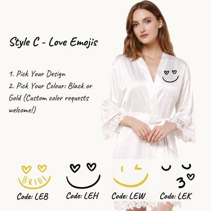 Soft Glam Moments: Floral Lace Bridal Robe for Effortless Wedding Morning Elegance