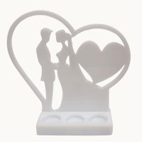 Bride & Groom Heart Candle Holder