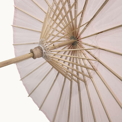 Blush Pink Heart Paper Parasol