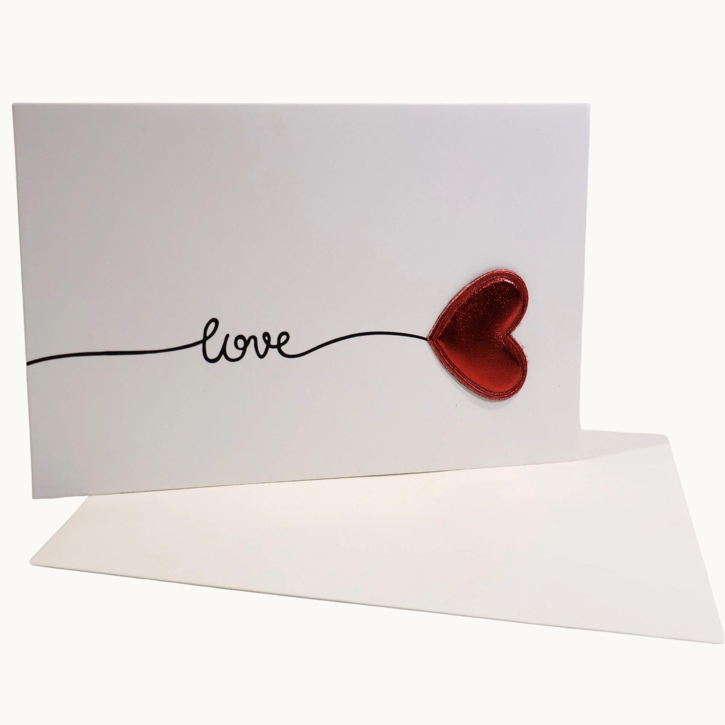 Heart Balloon Metallic Heart Card