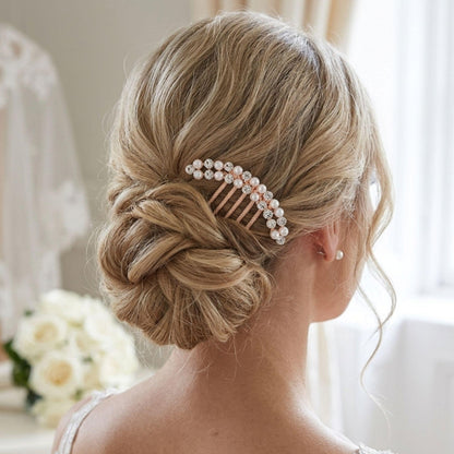 Pearl & Rhinestone Haircomb