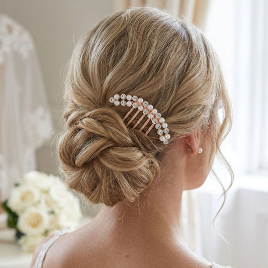 Pearl & Rhinestone Haircomb