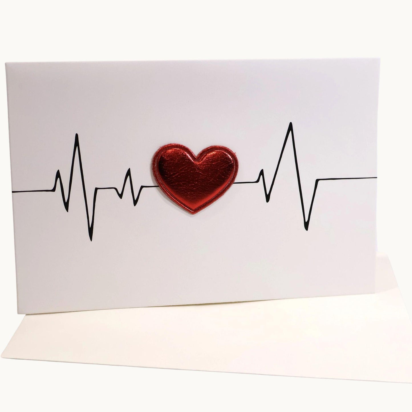 Heartbeat Metallic Heart Card