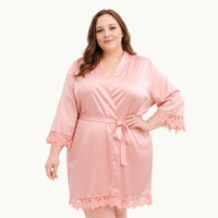 Floral Lace Bridesmaid Robe for Matching Wedding Morning Magic