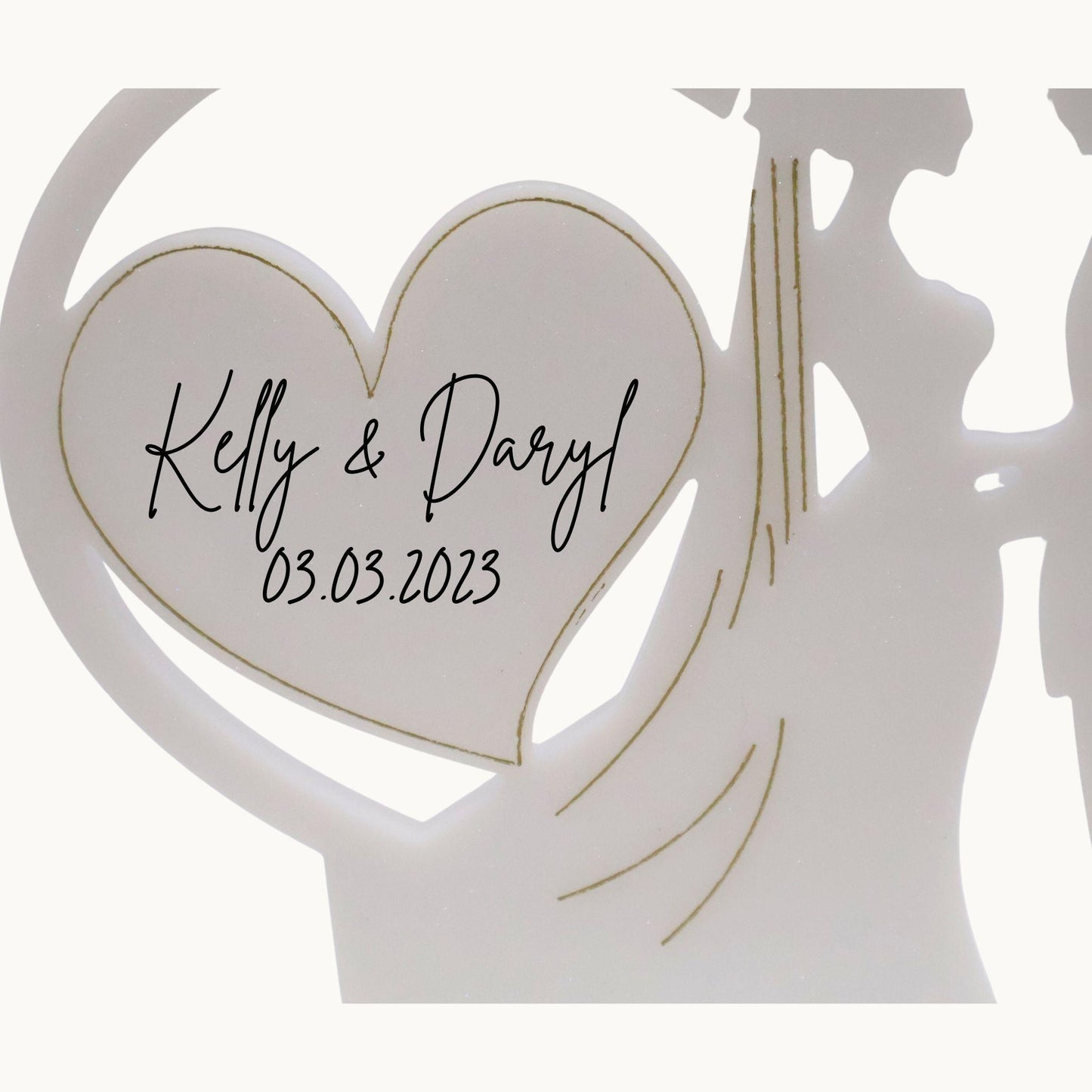 Bride & Groom Heart Candle Holder