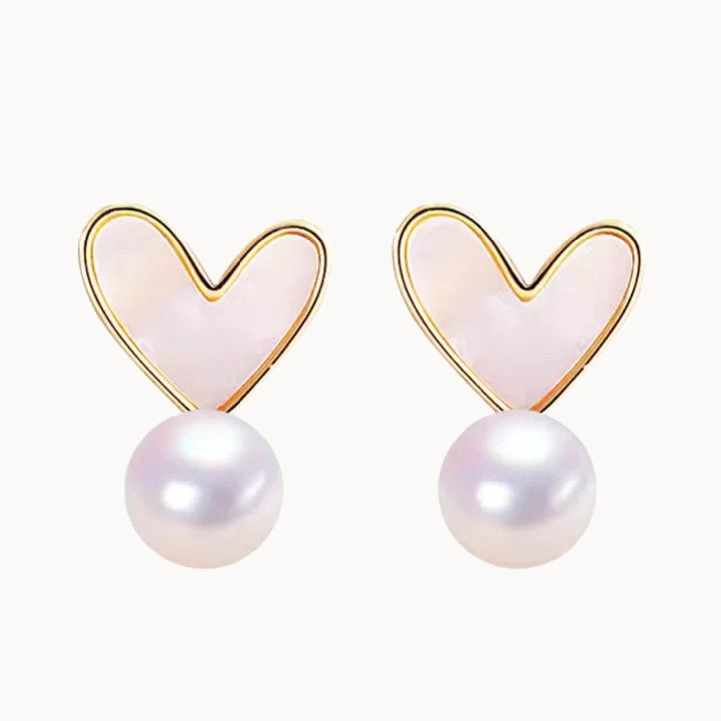 Pearl Heart Earrings – A Love Story in Every Detail