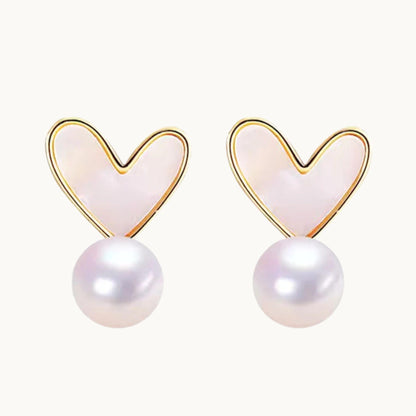 Pearl Heart Earrings – A Love Story in Every Detail