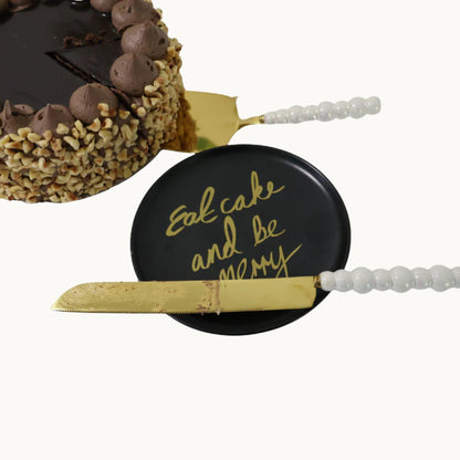 Pearl Cake Knife & Server Set | Wedding Cake Cutting Set