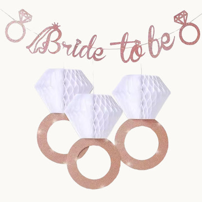 Bride to Be Ring Bling Banner