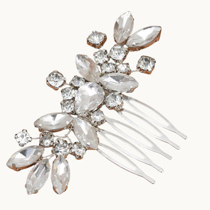 Silver Rhinestone Hair Comb