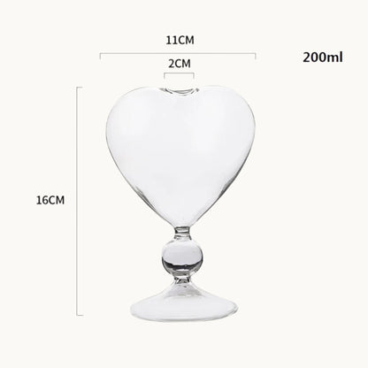 Heart-Shaped Cocktail Glass