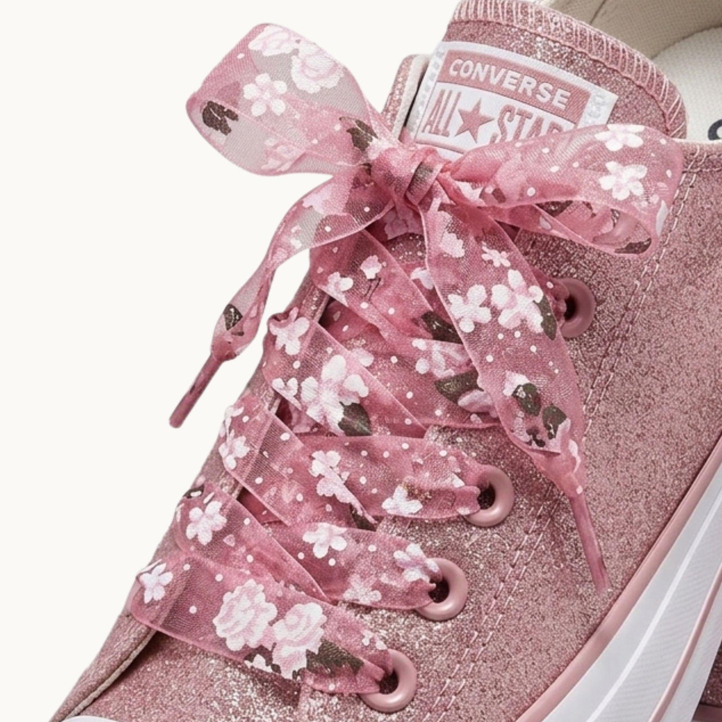 Laced Up for Love – Organza Floral Shoelaces