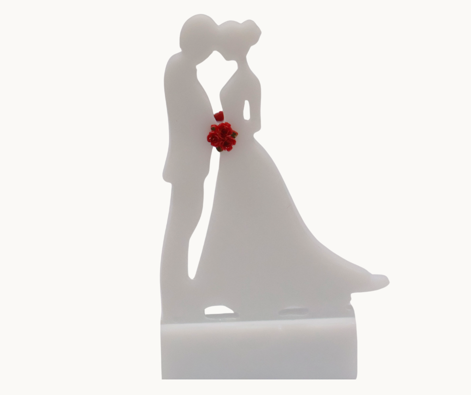 Resin Bride & Groom Candle Holder – Custom Floral Centre | Wedding Keepsake & Romantic Décor
