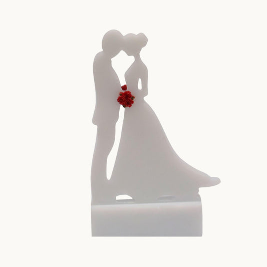 Bride & Groom Candle Holder – Romantic Resin Wedding Keepsake Décor