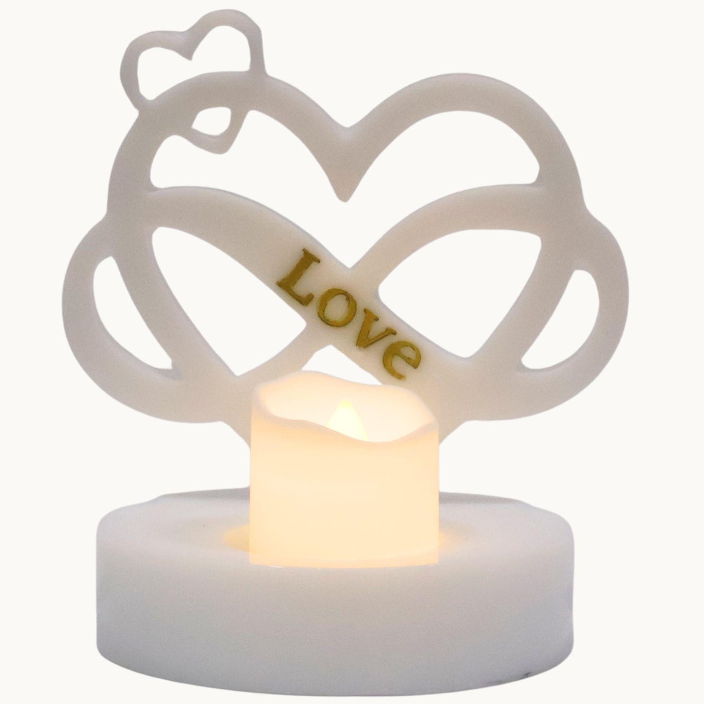 Infinity Heart Candle Holder – Symbol of Endless Love for Weddings