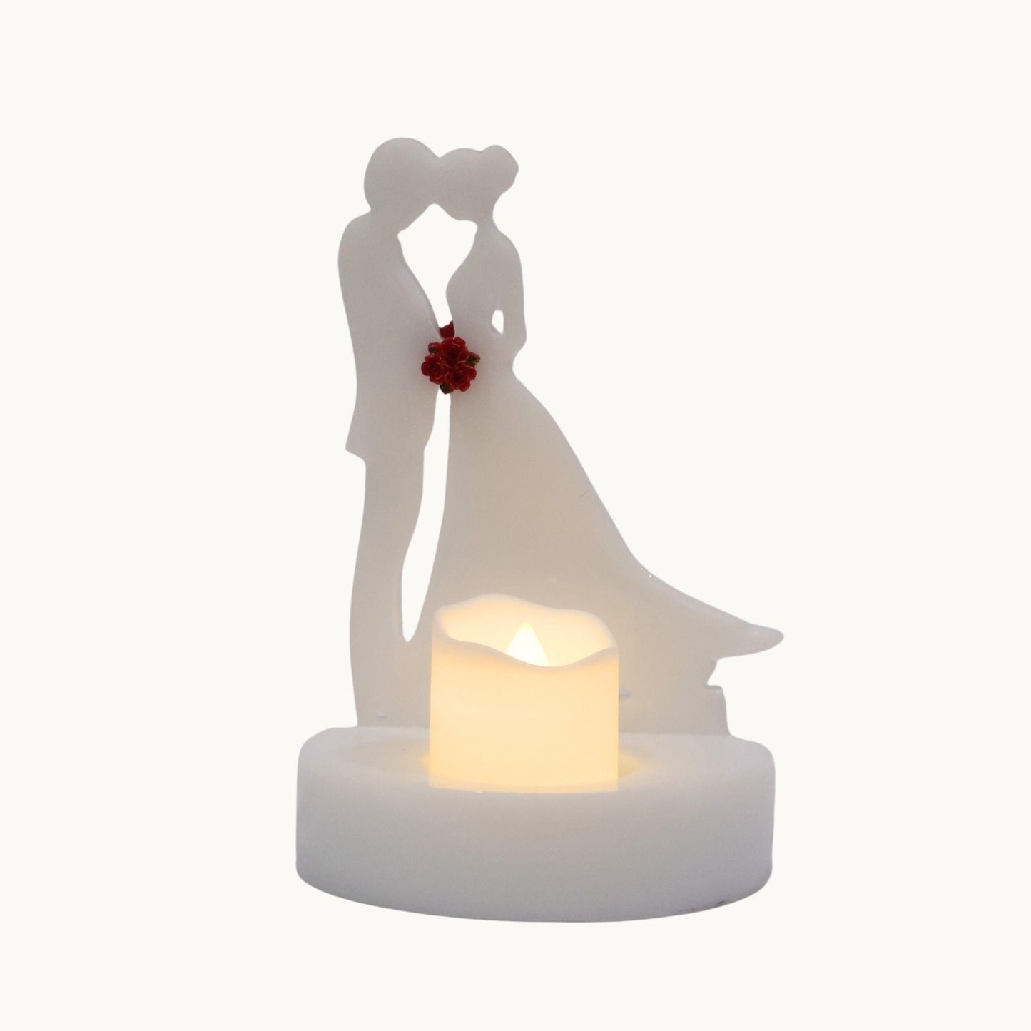 Bride & Groom Candle Holder – Romantic Resin Wedding Keepsake Décor
