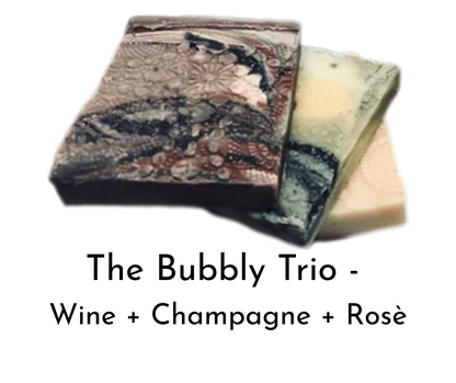 Trio of Alcohol-Infused Guest Soaps – Wedding Favours, Party Gifts & Travel Minis