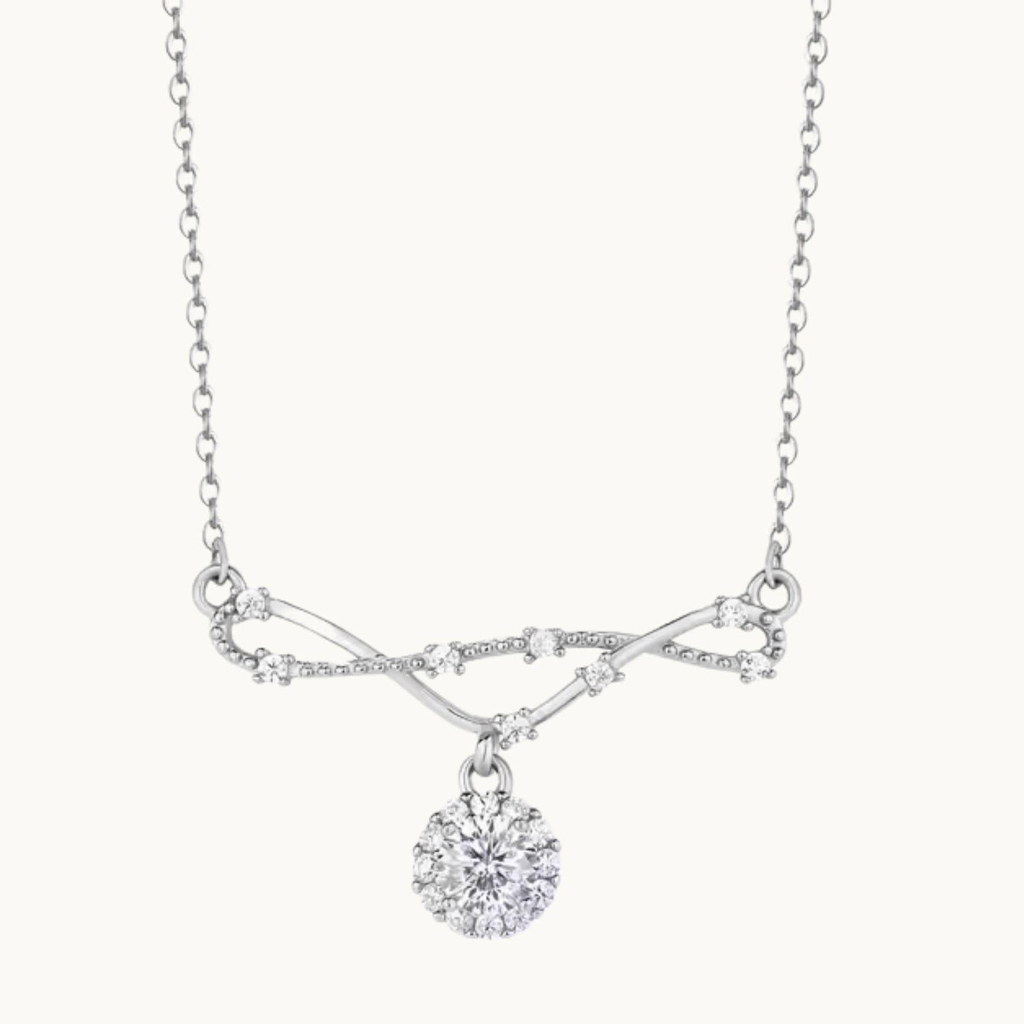 Luna Twist Moissanite Pendant Necklace