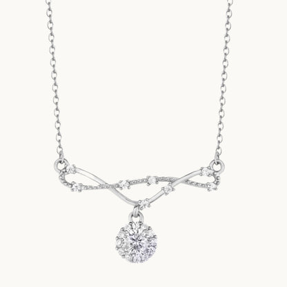 Luna Twist Moissanite Pendant Necklace