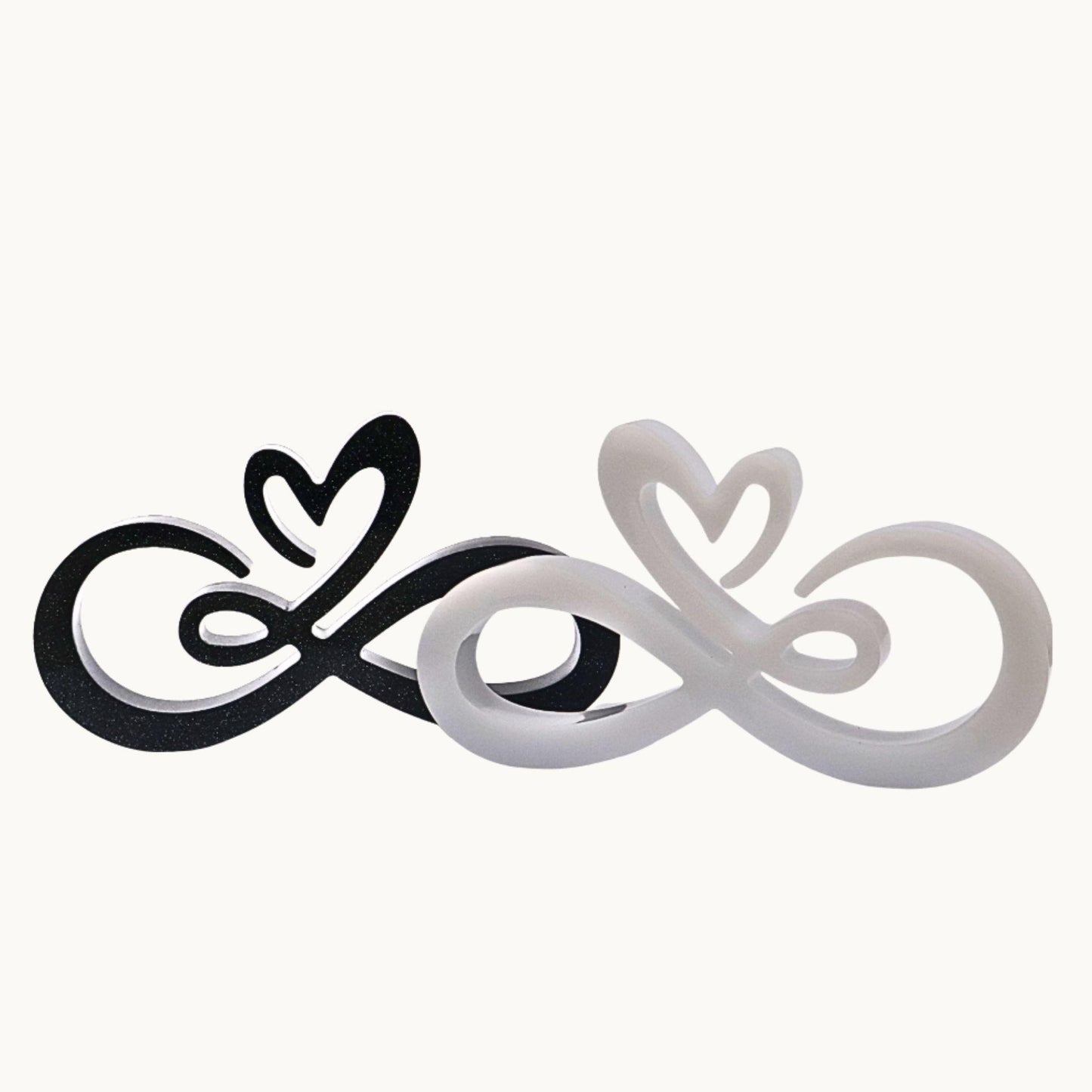 Resin Infinity Heart Figurine – Symbol of Eternal Love | Wedding or Anniversary Décor