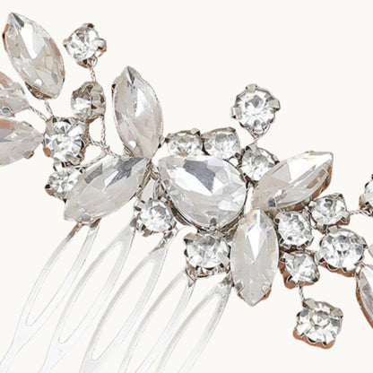 Silver Rhinestone Hair Comb