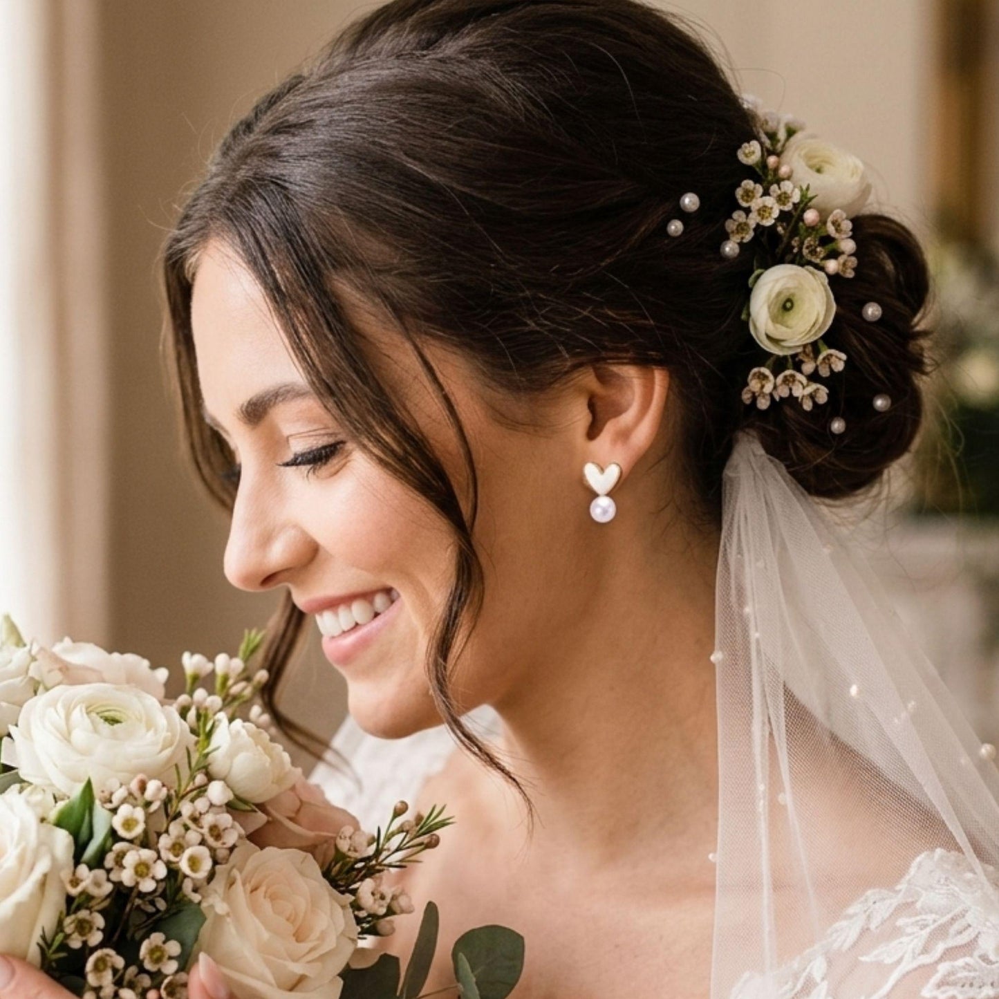 Pearl Heart Earrings – A Love Story in Every Detail