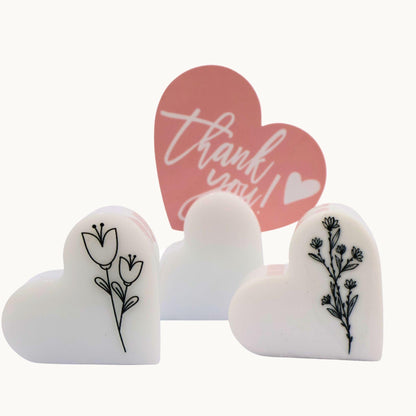Heart Name Place Cards – Personalised Resin Wedding Table Settings