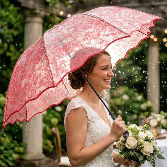 Heart Lace Clear Umbrella
