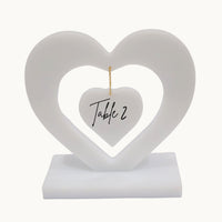 Resin Hanging Heart Display – Table Number Centrepiece