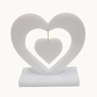 Two Hearts, One Love: Heart Shaped Resin Centrepiece for Romantic Wedding Décor