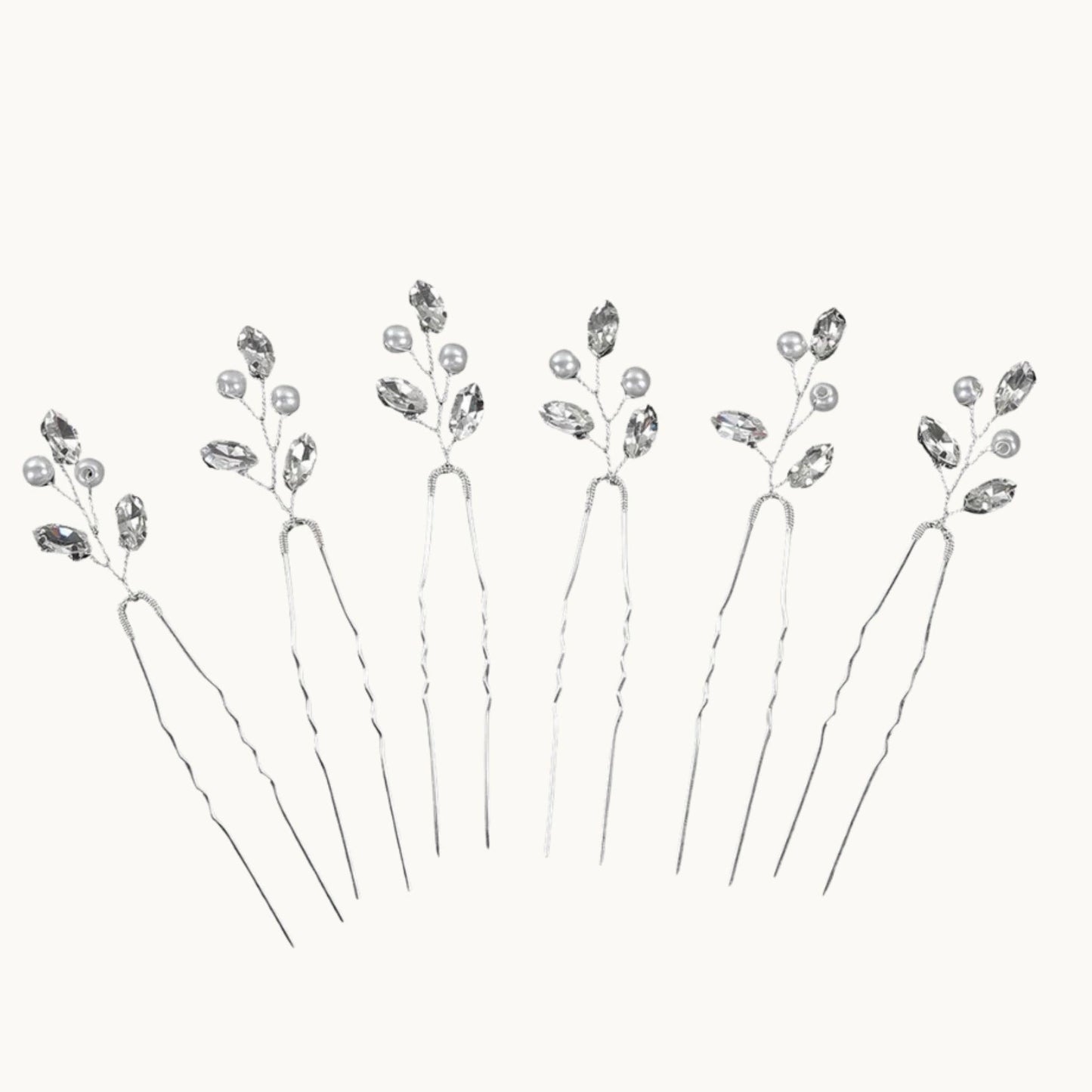 Rhinestone Hair Pins – Set of 6