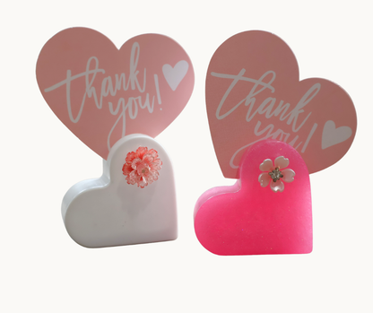 Heart Resin Place Card Holders – Wedding Table Name Holders | Menu, Photo & Card Display Stand