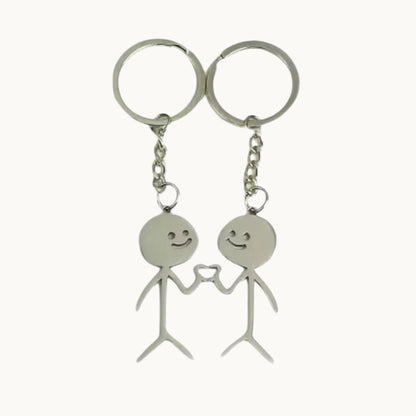 Stick Together Couple Keychain Set