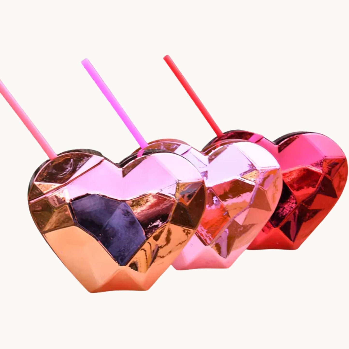 Metallic Heart Tumbler 600ml