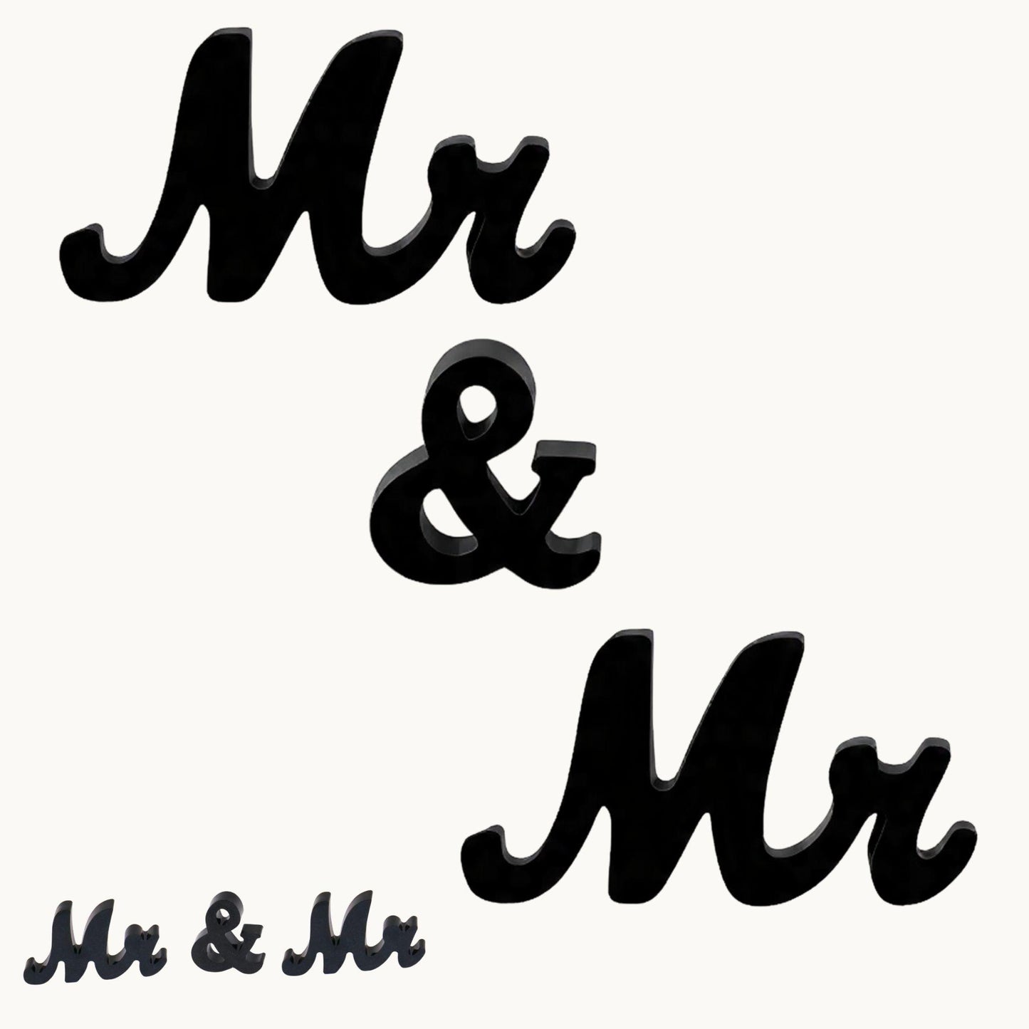 Mr & Mr Resin Letter Set – Wedding Table Display | Couple Gift Décor