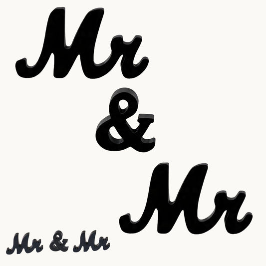 Mr & Mr Resin Letter Set – Wedding Table Display | Couple Gift Décor