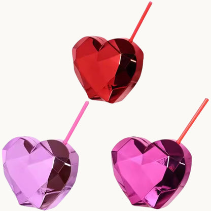 Metallic Heart Tumbler 600ml