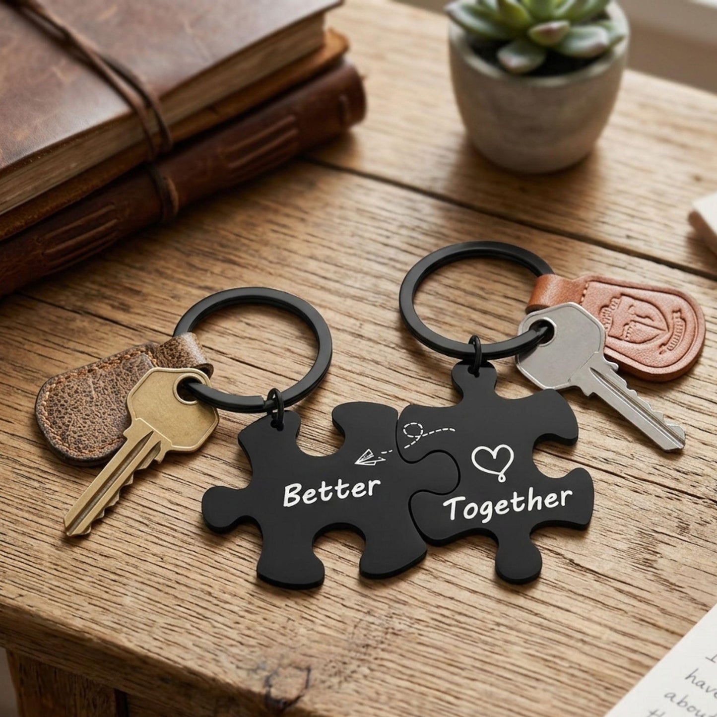 Better Together Puzzle Keychain Set